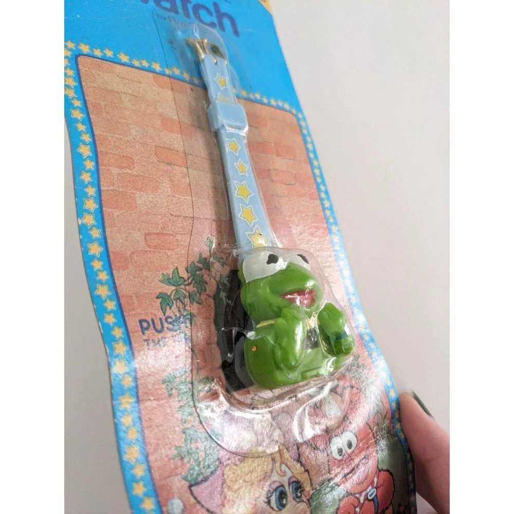 Vintage 1987 Baby Kermit The Frog Digital Watch Henson Productions Muppet Babies